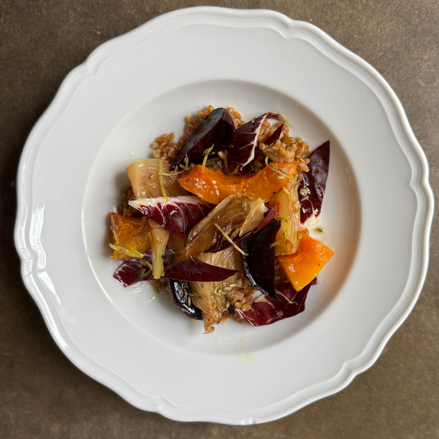 Winter Salad with Fennel, Radicchio and Einkorn Grain